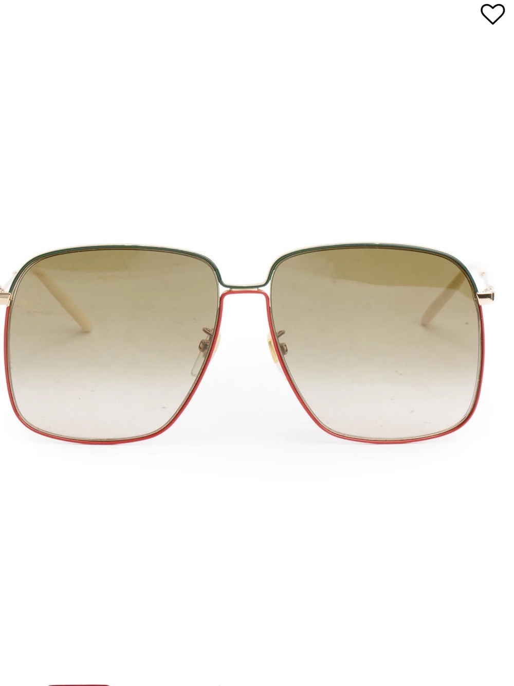 Gucci Vintage RARE Women's Oversized Square Sunglasses in Brown Gradient